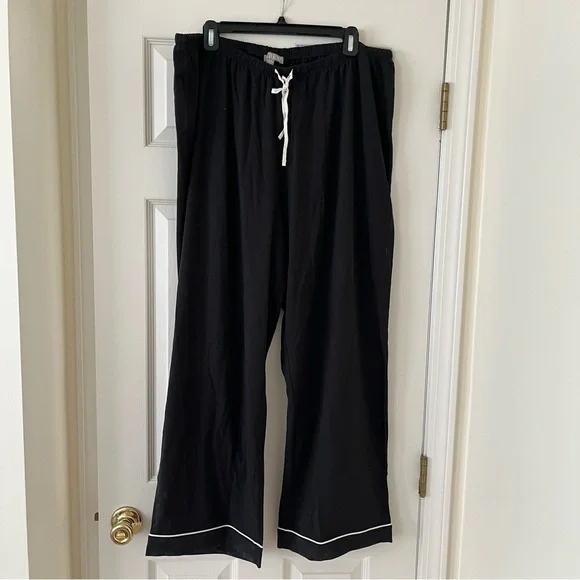 J. Crew Dreamy Cotton-Blend Pajama Top and Pant Set, Size XXL, Black White, NWT - Picture 4 of 12